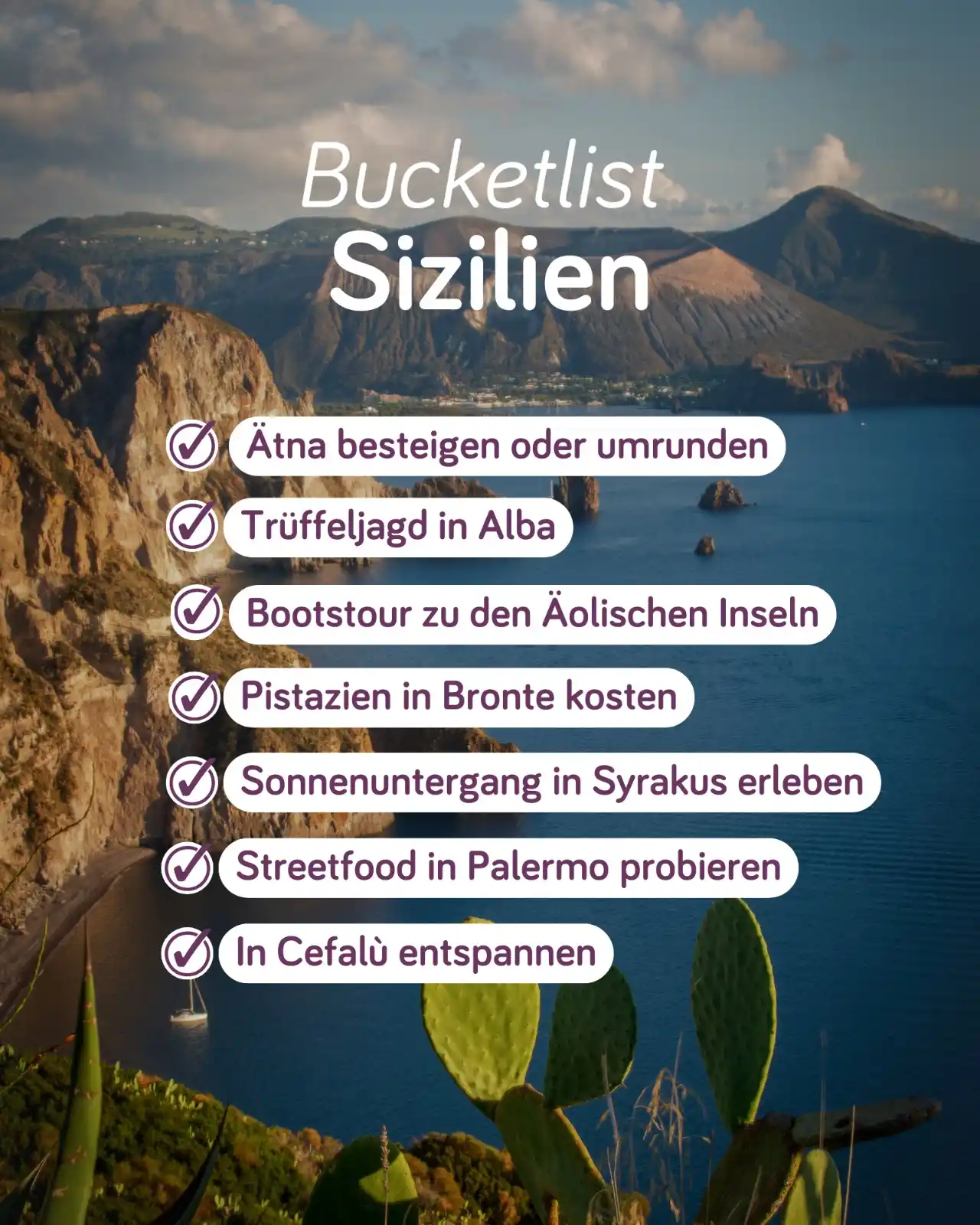 Image from Urlaubspiraten ✈️ Flugangebote, Reisen, Hotel-Deals und Reise Tipps: 😱 Diese Bucketlist schreit förmlich nach einem *Roadtrip nach Sizilie...