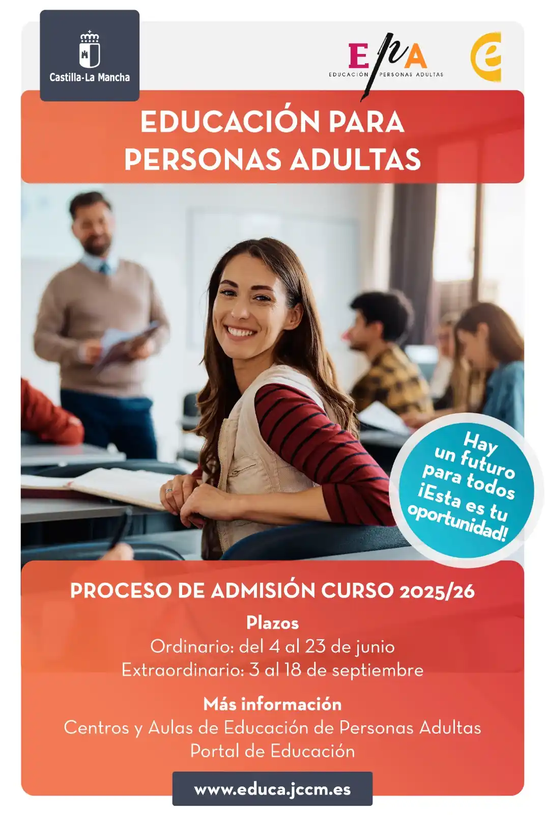 Image from AytoConsuegra: 📣 *EDUCACIÓN PARA PERSONAS ADULTAS. CURSO 2025/2026* 📚 🚨🗓️ ¡Comie...