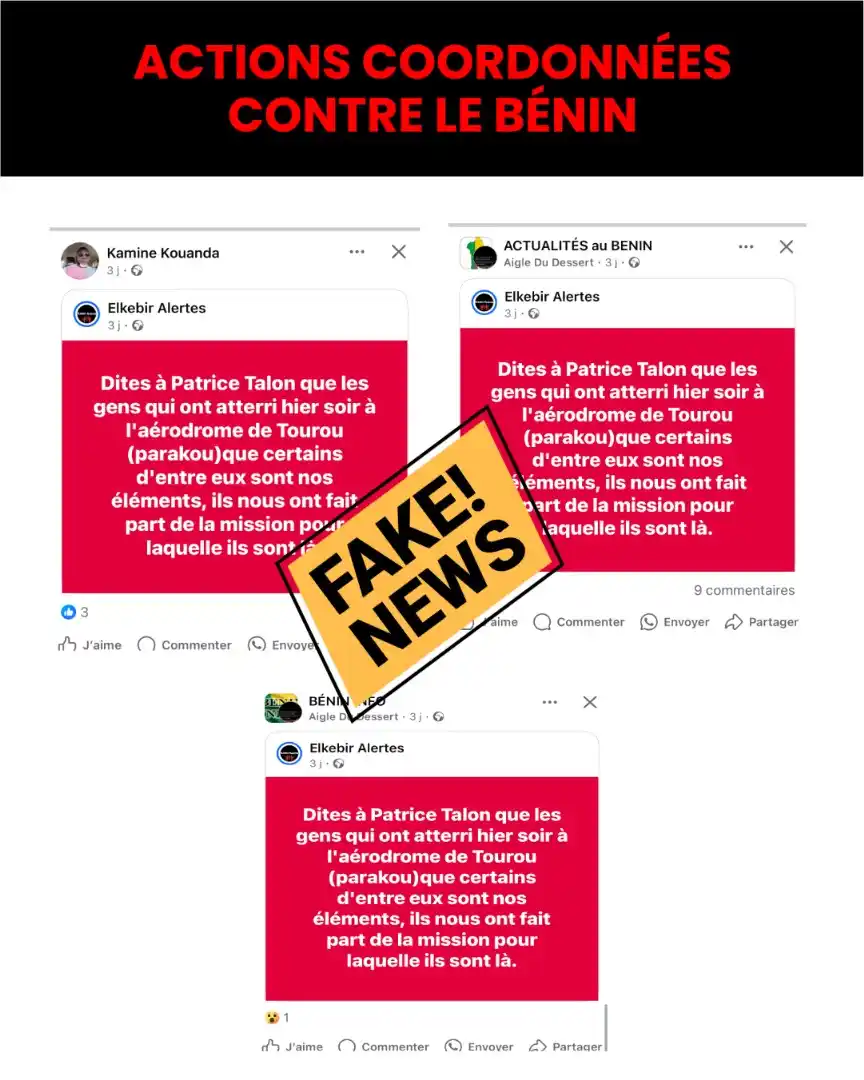 Image from BOULEVARD DES INFOS: 🚨🔥⛔ *FAKE NEWS ALERT || TENTATIVE DE MANIPULATION CONTRE LE BÉNIN*‼️...