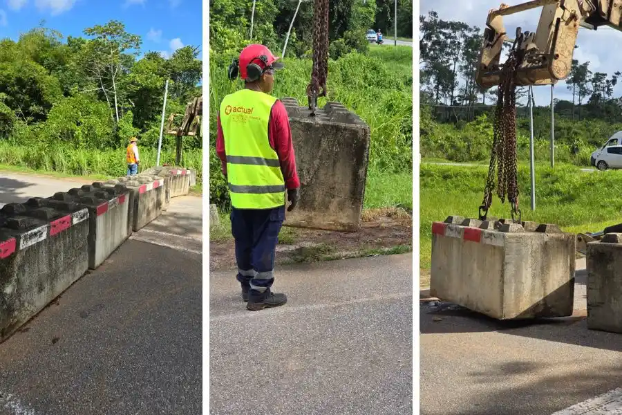 Image from Guyane La 1ère: 🟢Fermé à la circulation par arrêté municipal depuis le 30 mai, le bou...