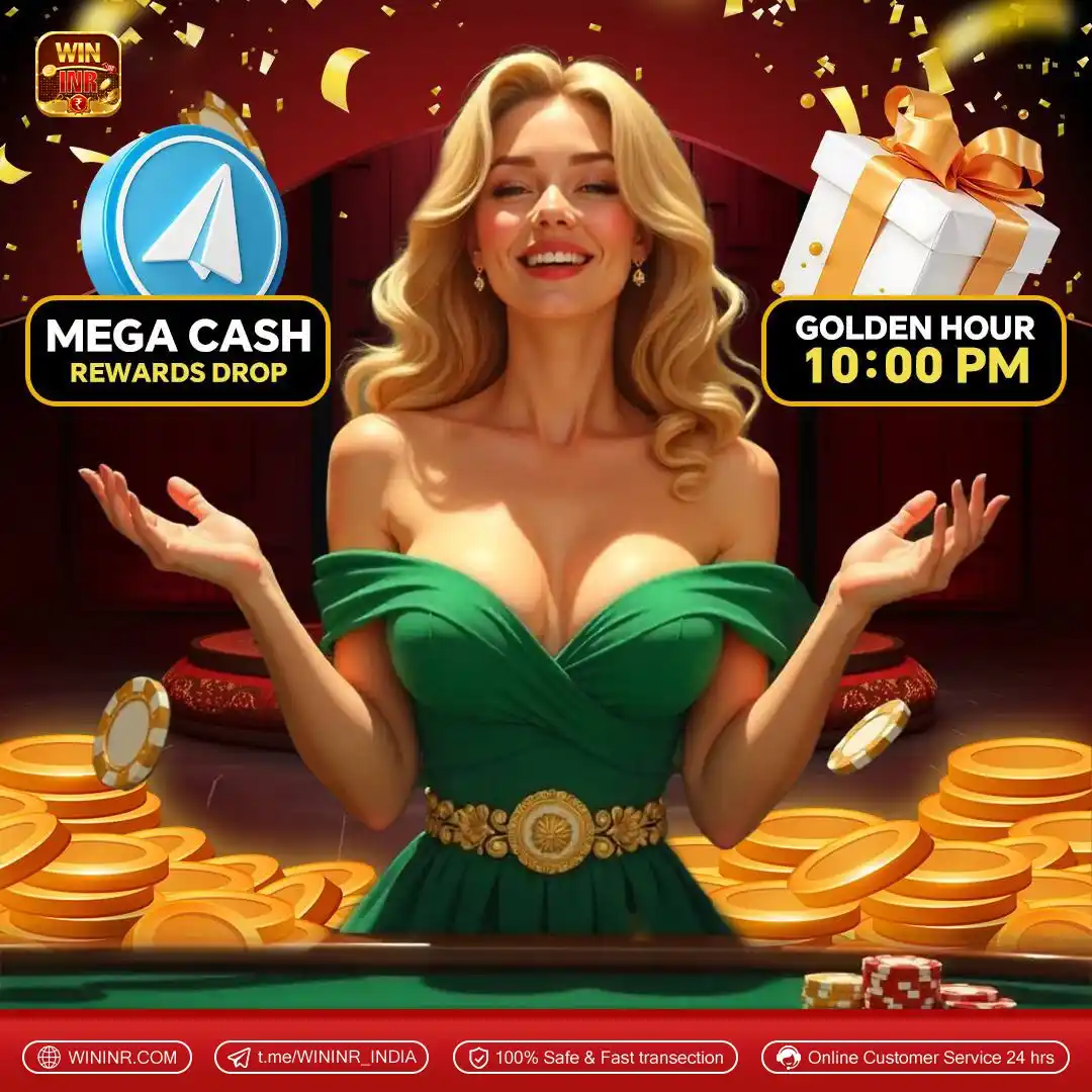 Image from WININR_INDIA: 💸 GOLDEN HOUR GIVEAWAY – ONLY ON TELEGRAM! 💸 🔥 🔥10:00 PM Tonight –...