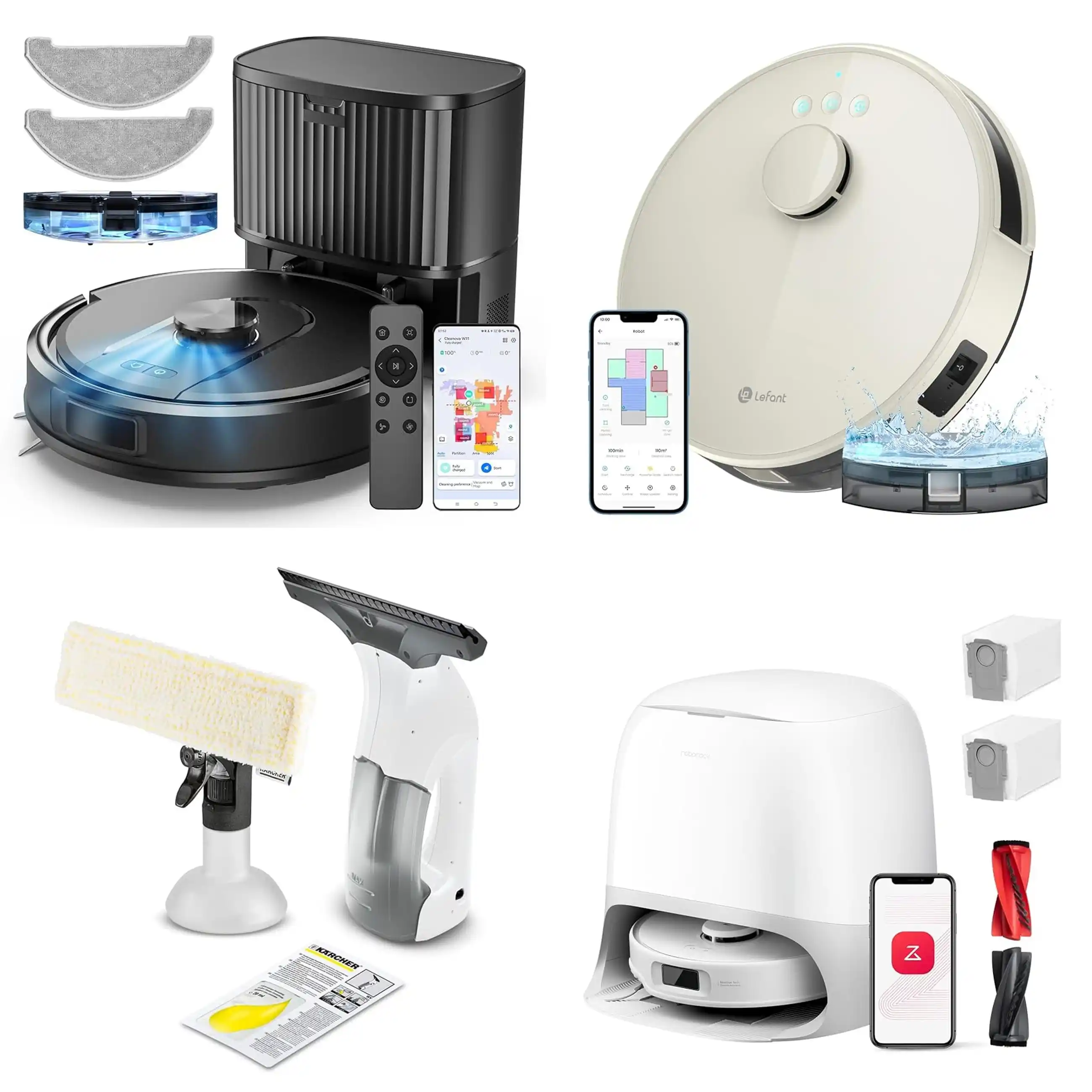 Image from Risparmio Felice: 🔥IMPERDIBILE🔥 👀 Vexilar W11 Robot Aspirapolvere Lavapavimenti con M...