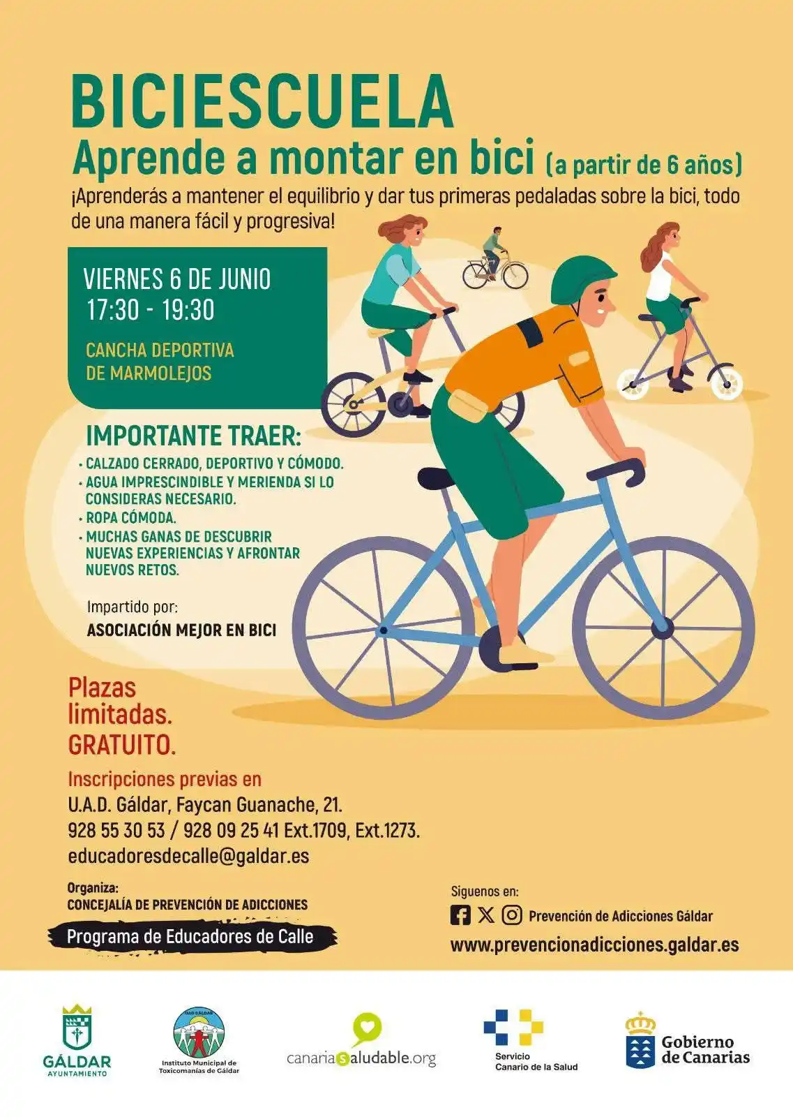 Image from Ayuntamiento de Gáldar: 🚲 La Concejalía de Prevención de Adicciones del Ayuntamiento de Gálda...