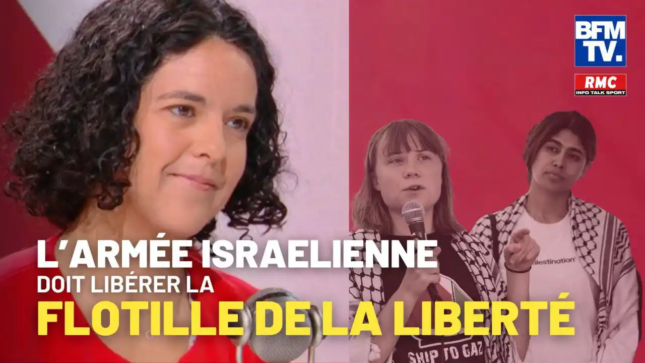 Image from Manon Aubry - Infos et Actus : L'armée israélienne doit libérer la Flotille de la liberté !   J'étais...