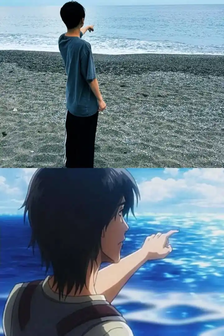 Image from 🚨🚨Mangaak🚨🚨: 🚨LE SEIYŪ D’EREN YAEGER (Yuki Kaji) recréant la scène dans l'océan da...