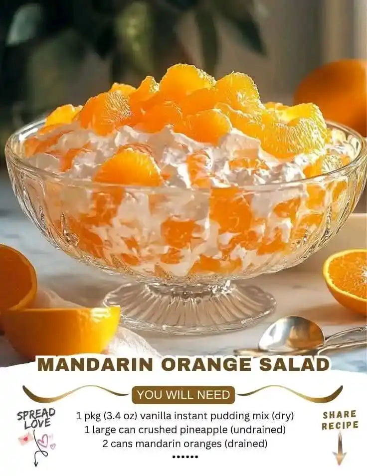 Image from Cooking Recipes🔥🌏: Mandarin Orange Salad 🍊 So Refreshing & Easy! 🍊 𝗗𝗼𝗻’𝘁 𝗟𝗼𝘀𝗲 ...