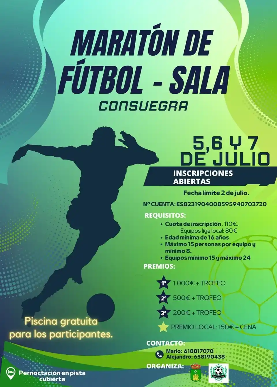 Image from AytoConsuegra: 📣 *MARATÓN DE FÚTBOL SALA CONSUEGRA 2025* ⚽ 🗓️ Del 5 al 7 de julio....