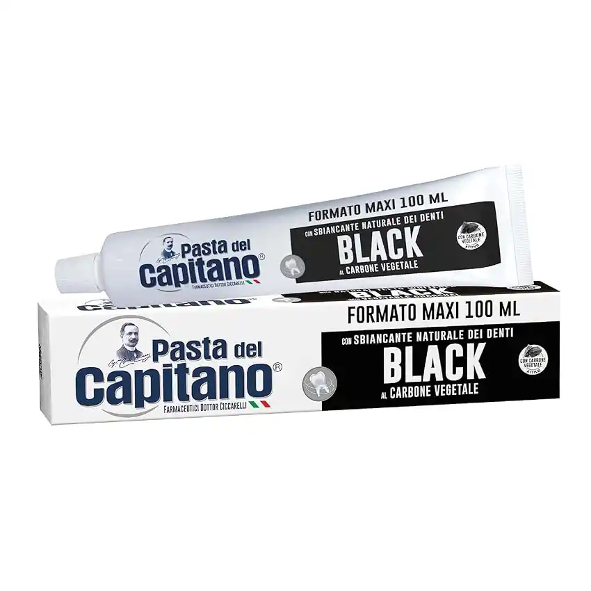 Image from Risparmio Felice: 👀 Pasta del Capitano, Dentifricio Carbone Vegetale Attivo Bio, Sbianc...