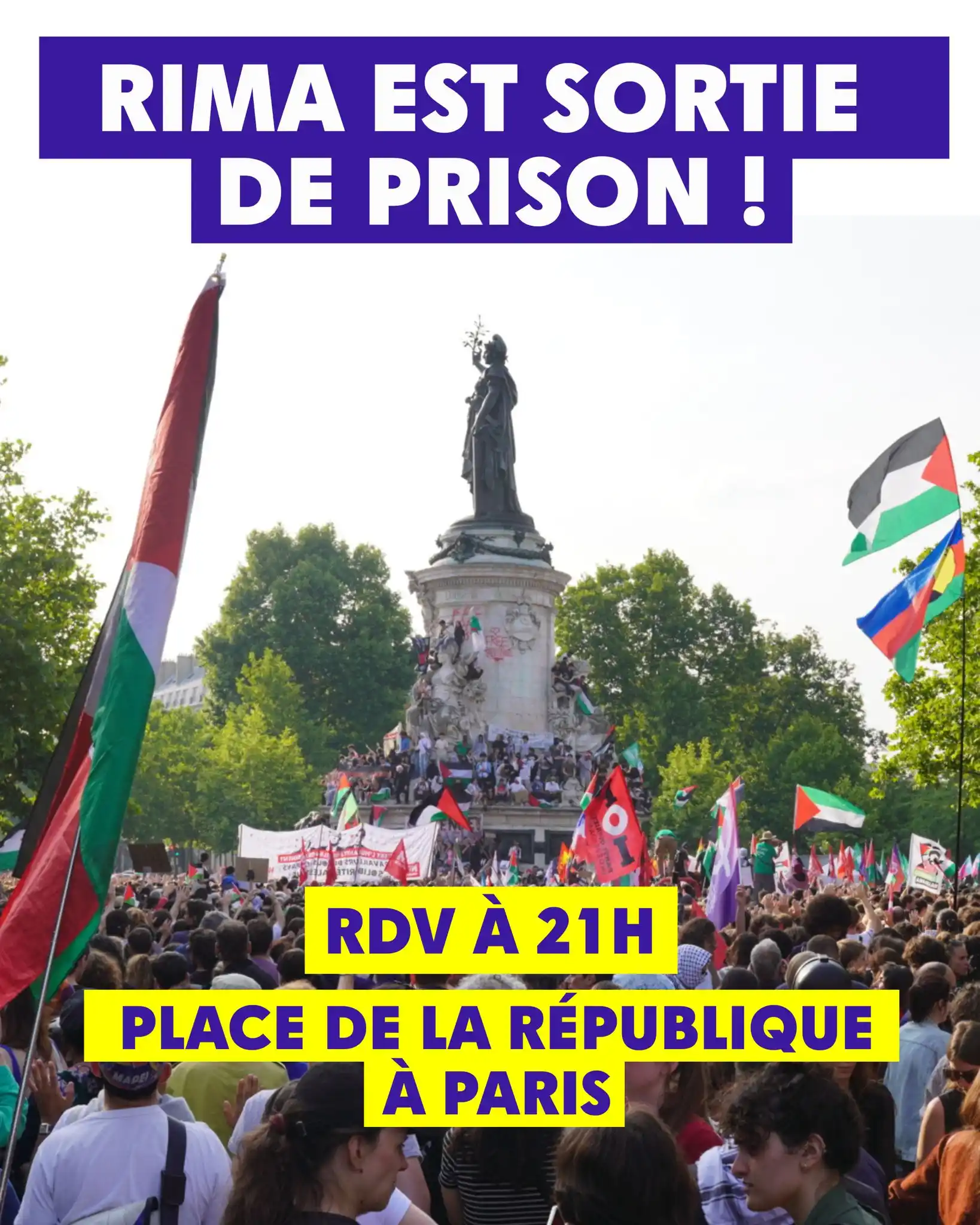 Image from Manon Aubry - Infos et Actus : Rima est sortie de prison ! Avec elle et la flotille de la liberté, l...