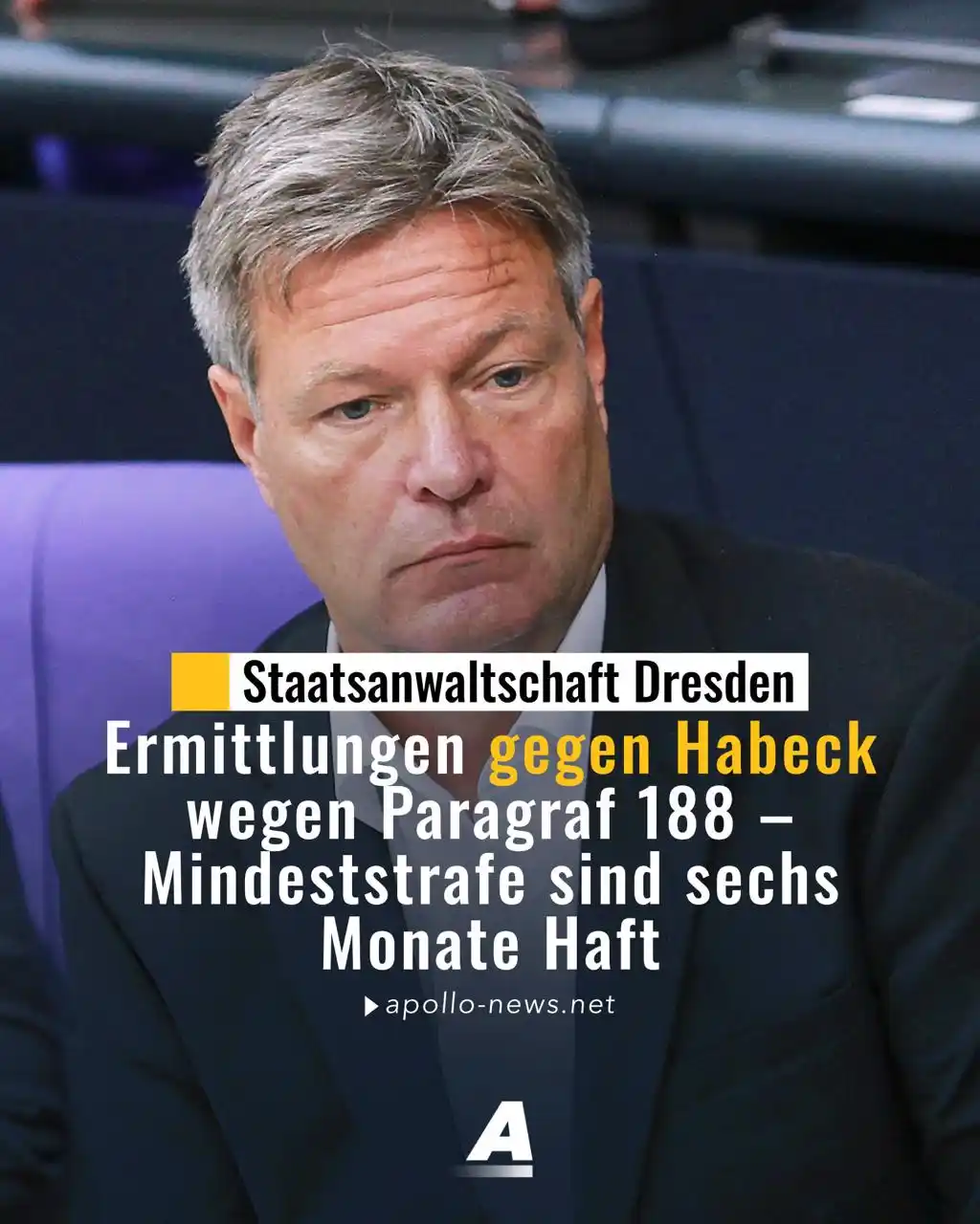 Image from Apollo News: Robert Habecks Immunität wurde zwar vom Bundestag nicht aufgehoben – d...