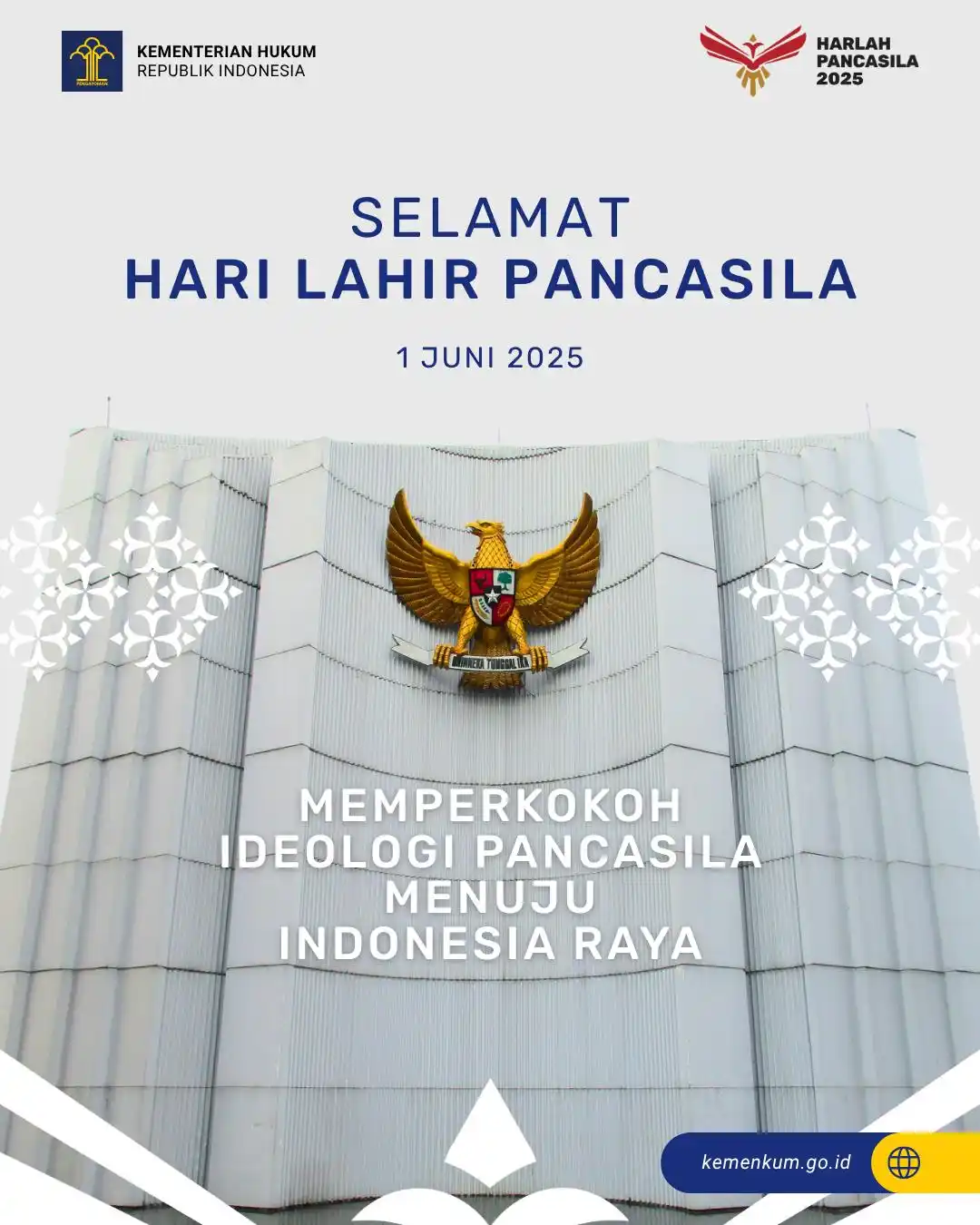 Image from Kementerian Hukum RI: Selamat Hari Lahir Pancasila <a class="text-blue-500 hover:underline c...
