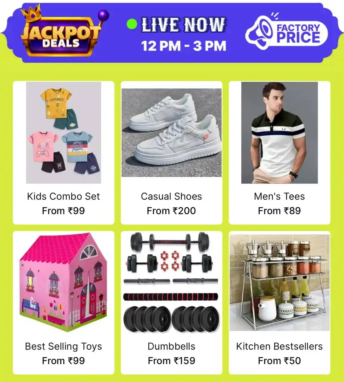 Image from Big Loot Deals Online: Shopsy Jackpot Deals : Kids Combo Sets from ₹99 : https://extp.in/3Fs...