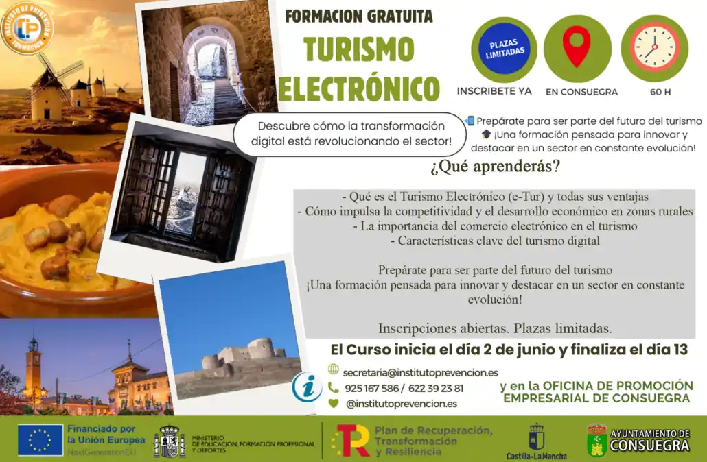 Image from AytoConsuegra: 🌐✨ ¿Te apasiona el turismo y la tecnología? Este curso es para ti ✨🌐...