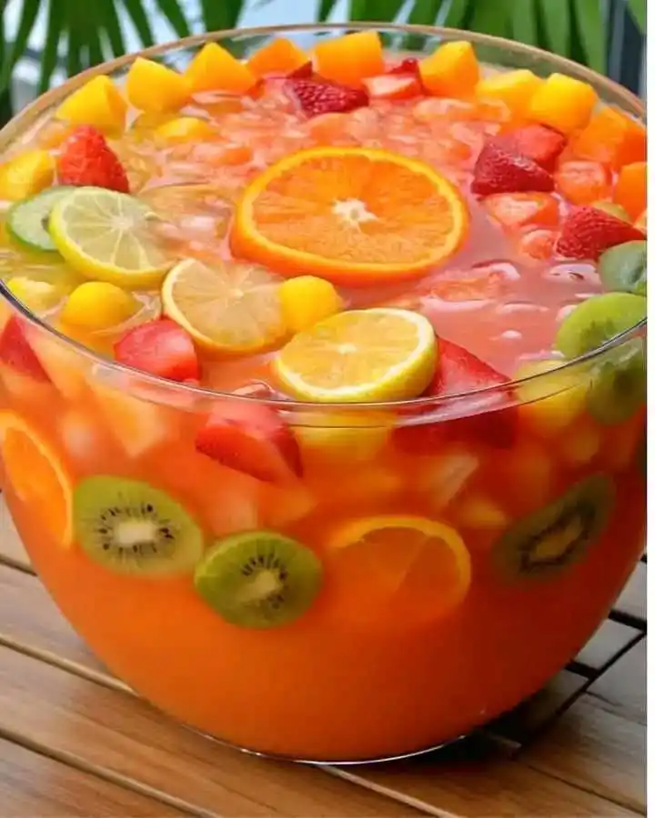 Image from Cooking Recipes🔥🌏: Tropical Rum Punch – A Vacation in Every Sip Bursting with pineapple, ...