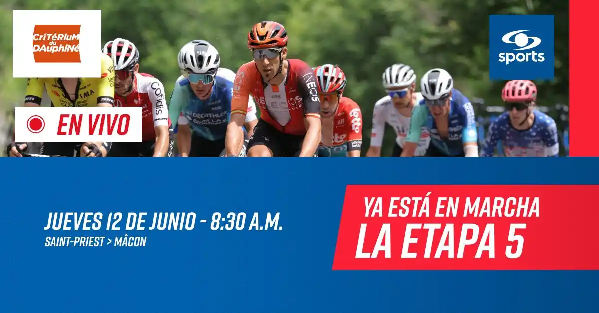 Image from Gol Caracol: VEA YA EN VIVO 🔴 la etapa 5 del Critérium del Dauphiné 2025: https://...