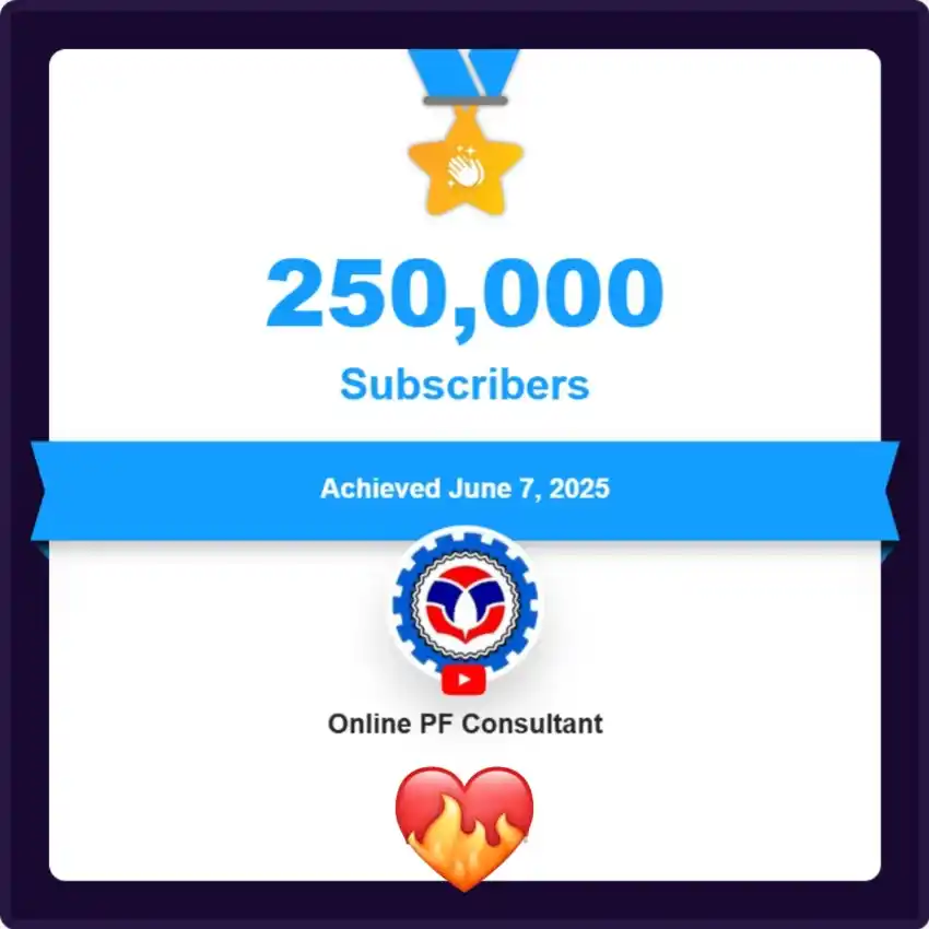 Online PF Consultant post