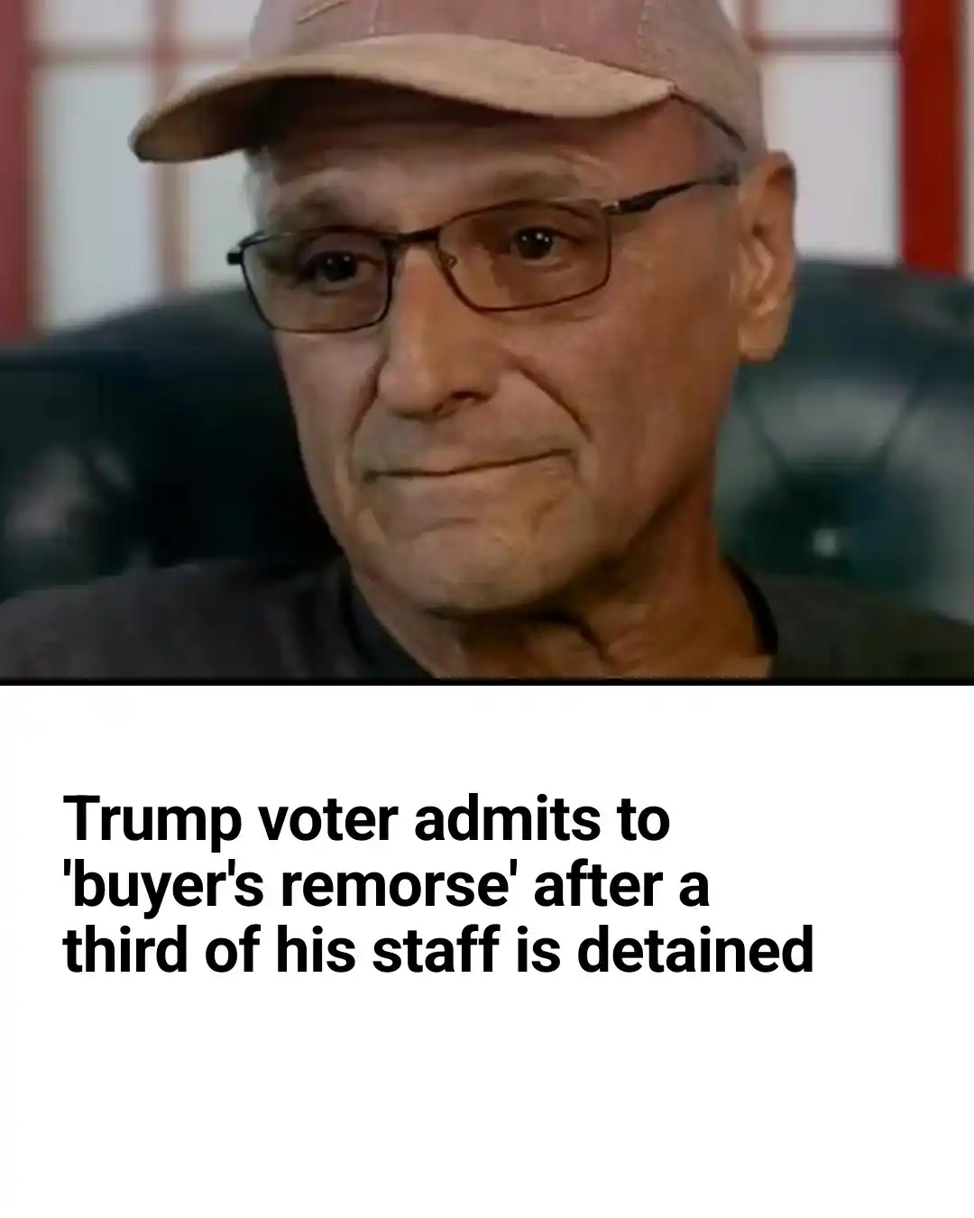 Image from Irish Star US : A man who voted for Donald Trump now has "buyer's remorse," he said, a...
