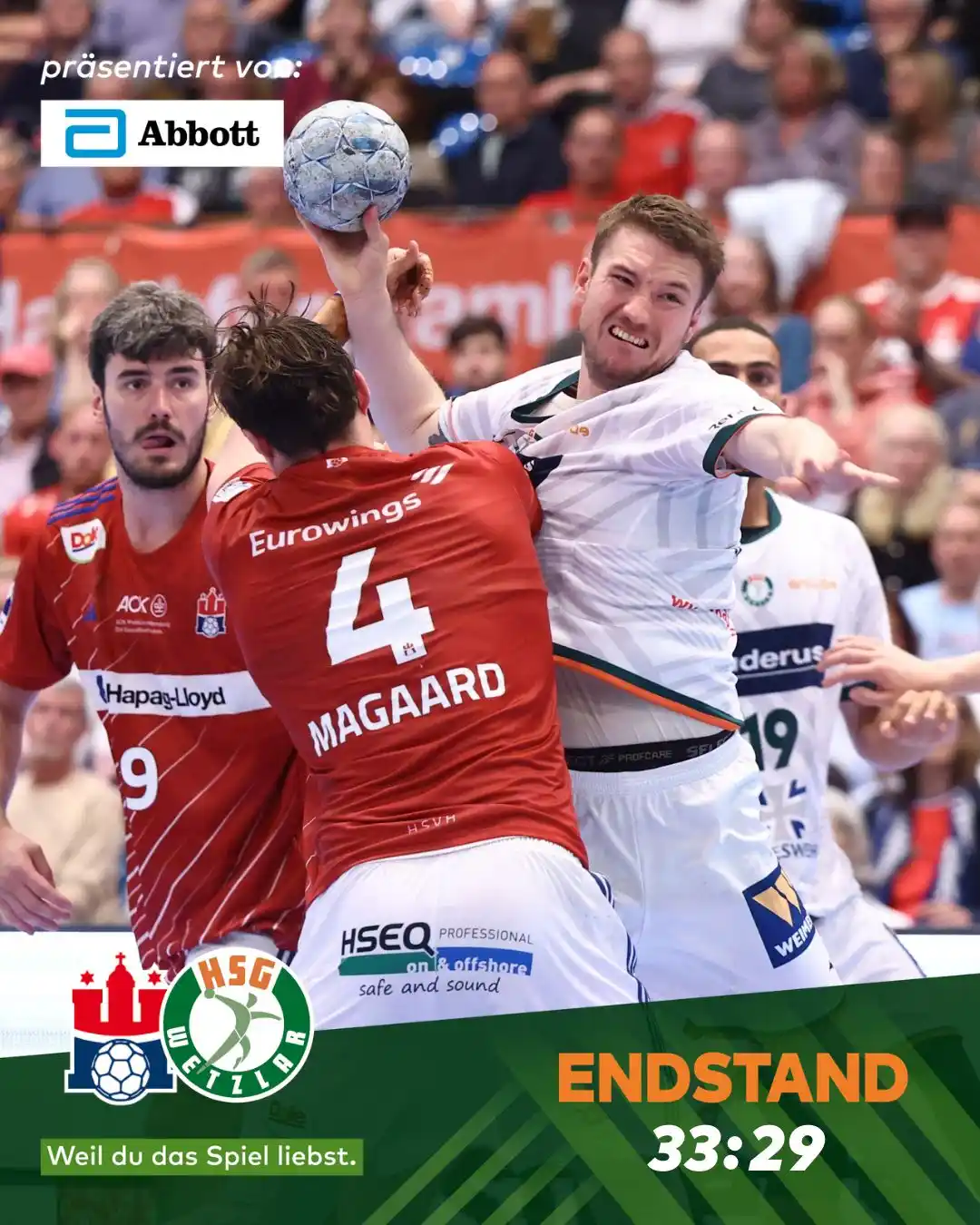 Image from HSG Wetzlar: Ab der 10. Minute machen unsere Wetzlarer Jungs beim HSV Hamburg ein r...