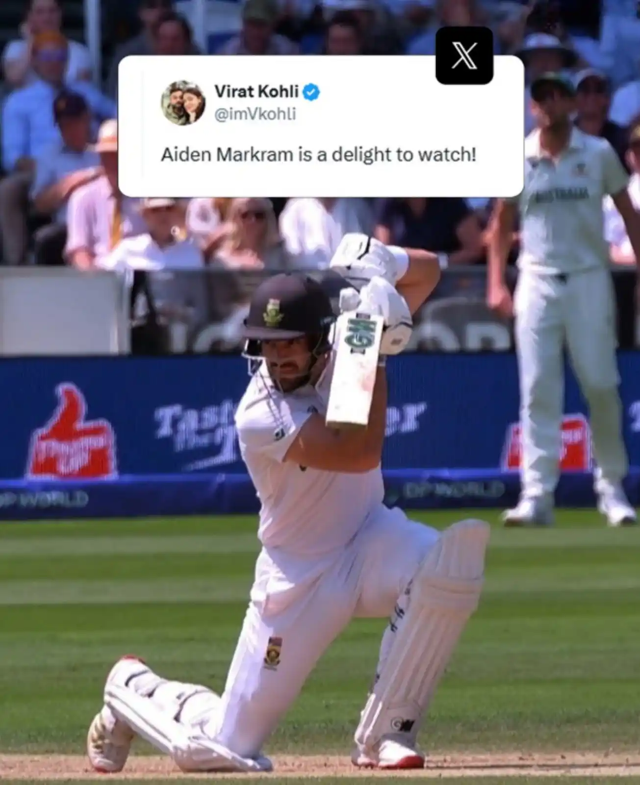 Image from Sports Duniya: Aiden Markram is pure joy to watch in the WTC 2025 final! 🤩...