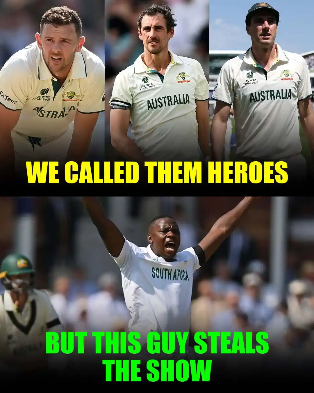 Image from Cricket Winner: All eyes were on the Australian trio, but Rabada had other plans 😎...
