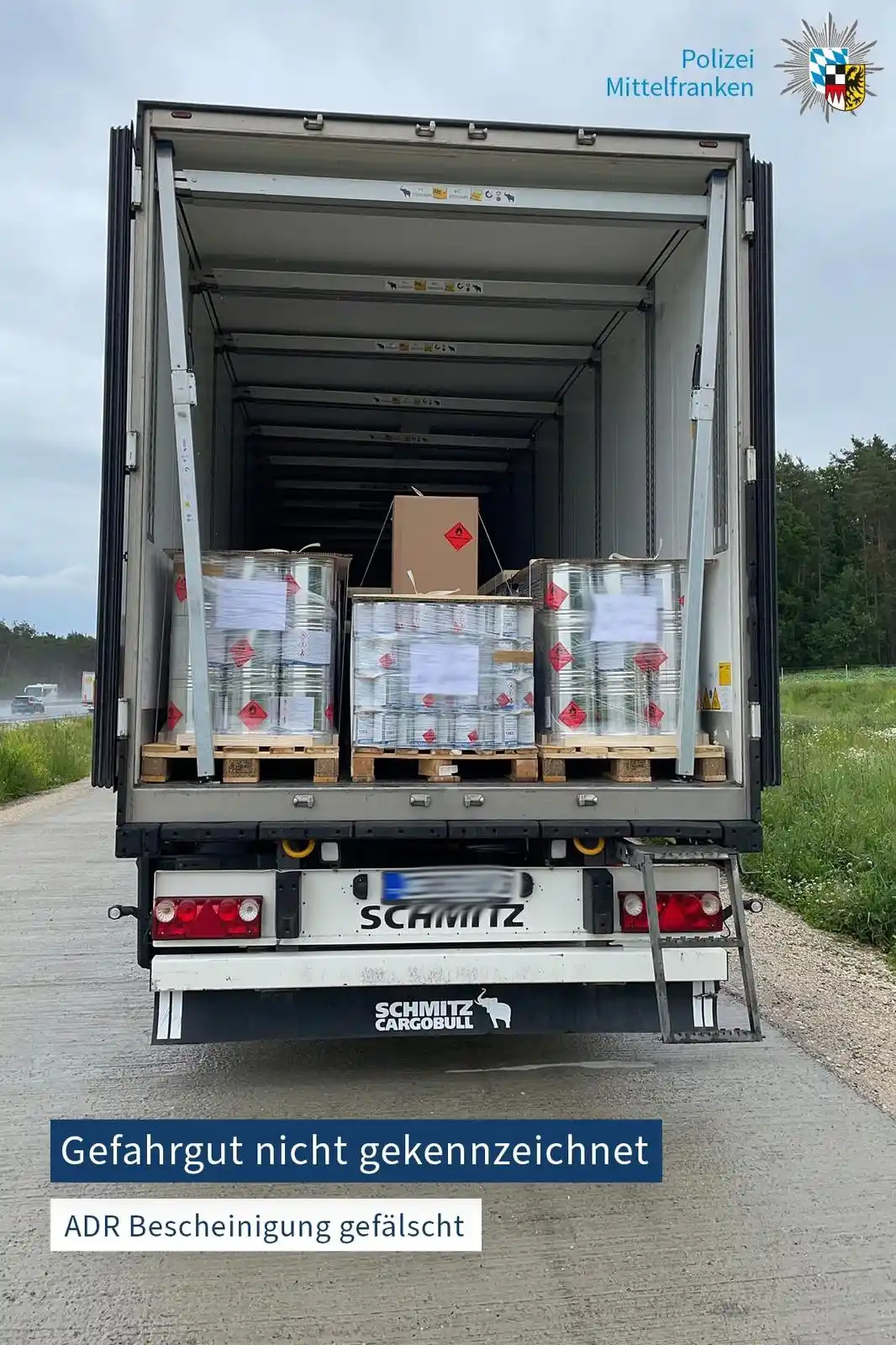 Image from Polizei Mittelfranken : Am Freitag dem 6. Juni 2025 führte der *Schwerverkehrstrupp der Verkeh...