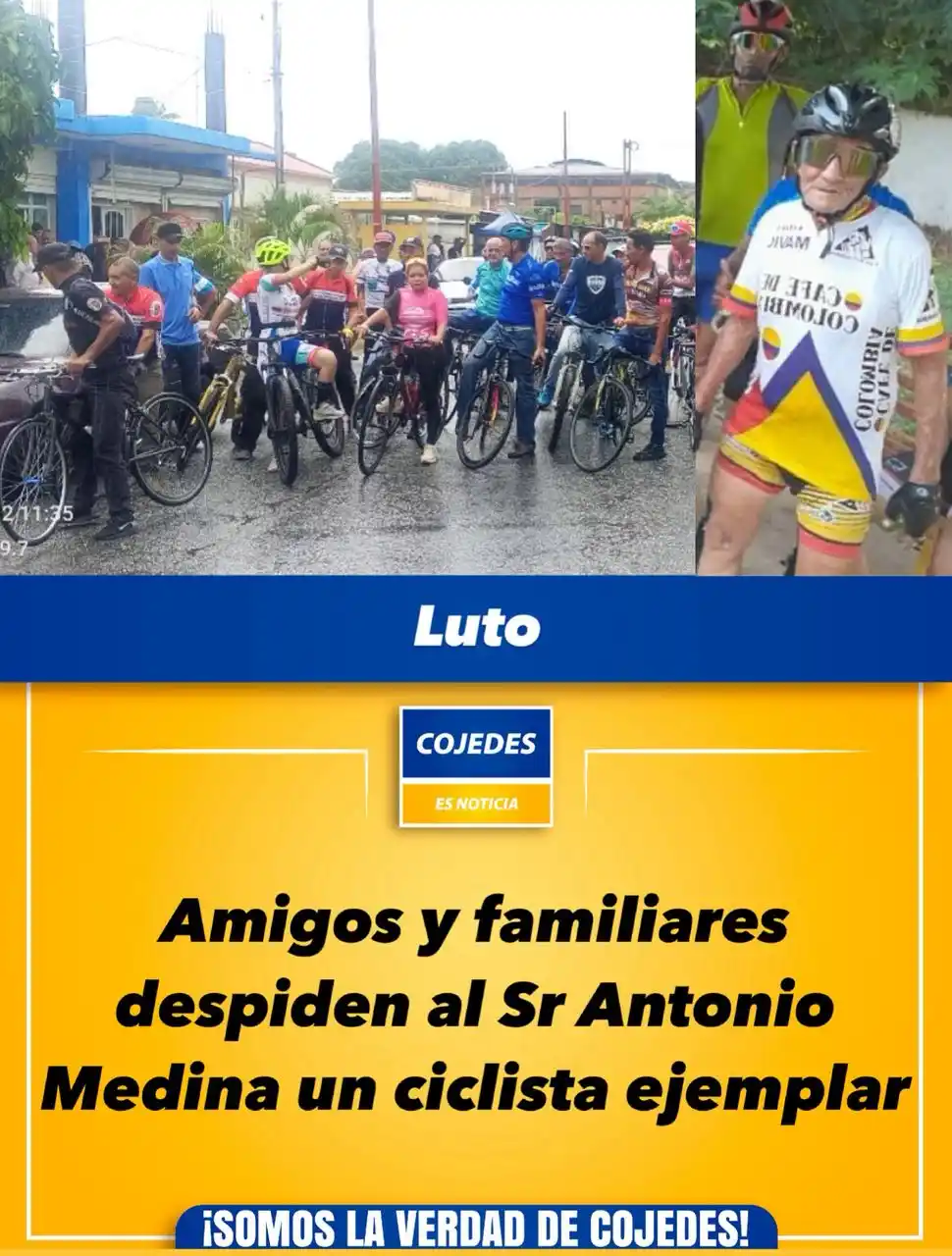 Image from Cojedes Es Noticia: *Amigos y familiares despiden al Sr Antonio Medina un ciclista ejempla...