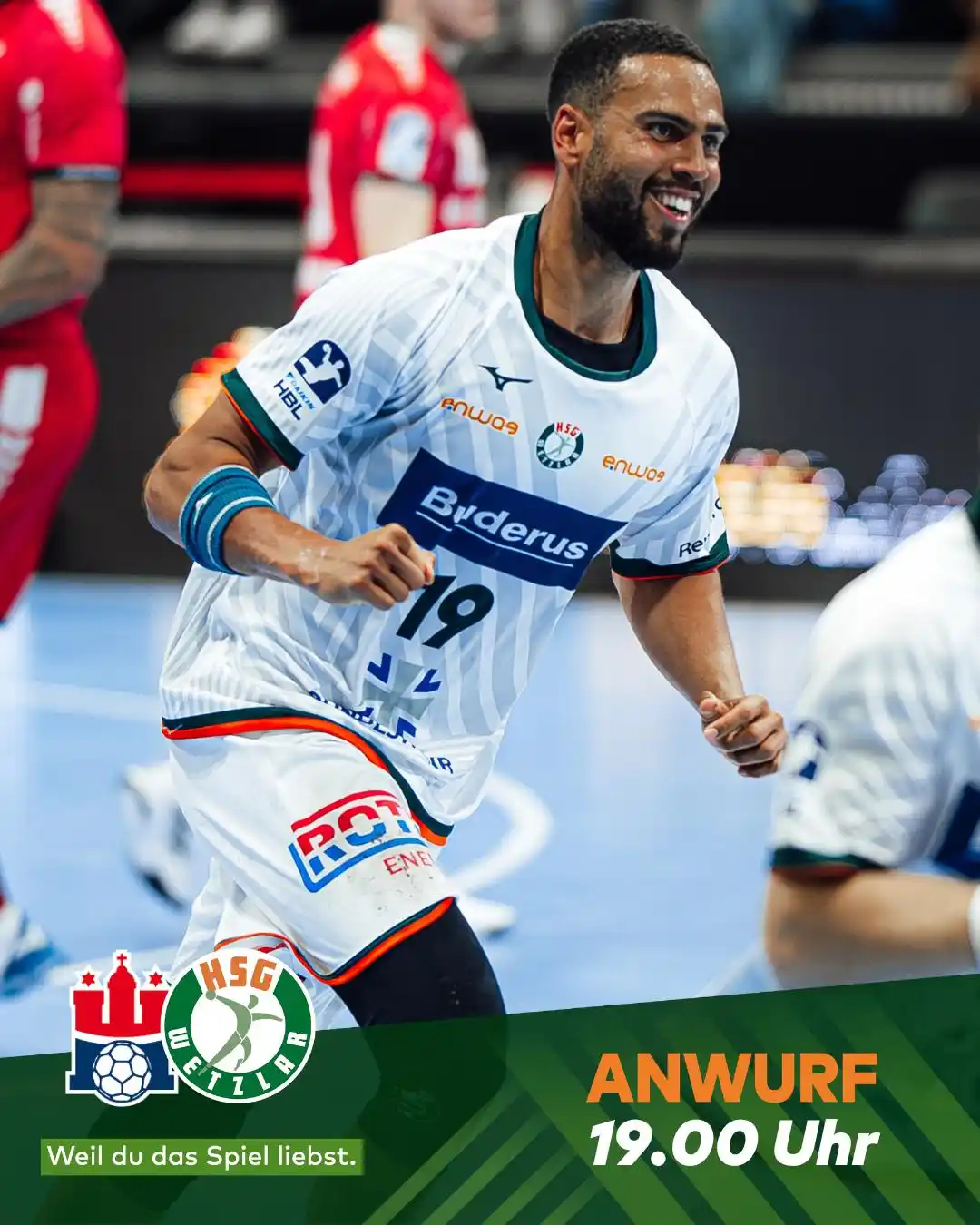 Image from HSG Wetzlar: Anwurf 💥 Handball Sport Verein Hamburg 🆚 HSG Wetzlar Auf geht’s We...