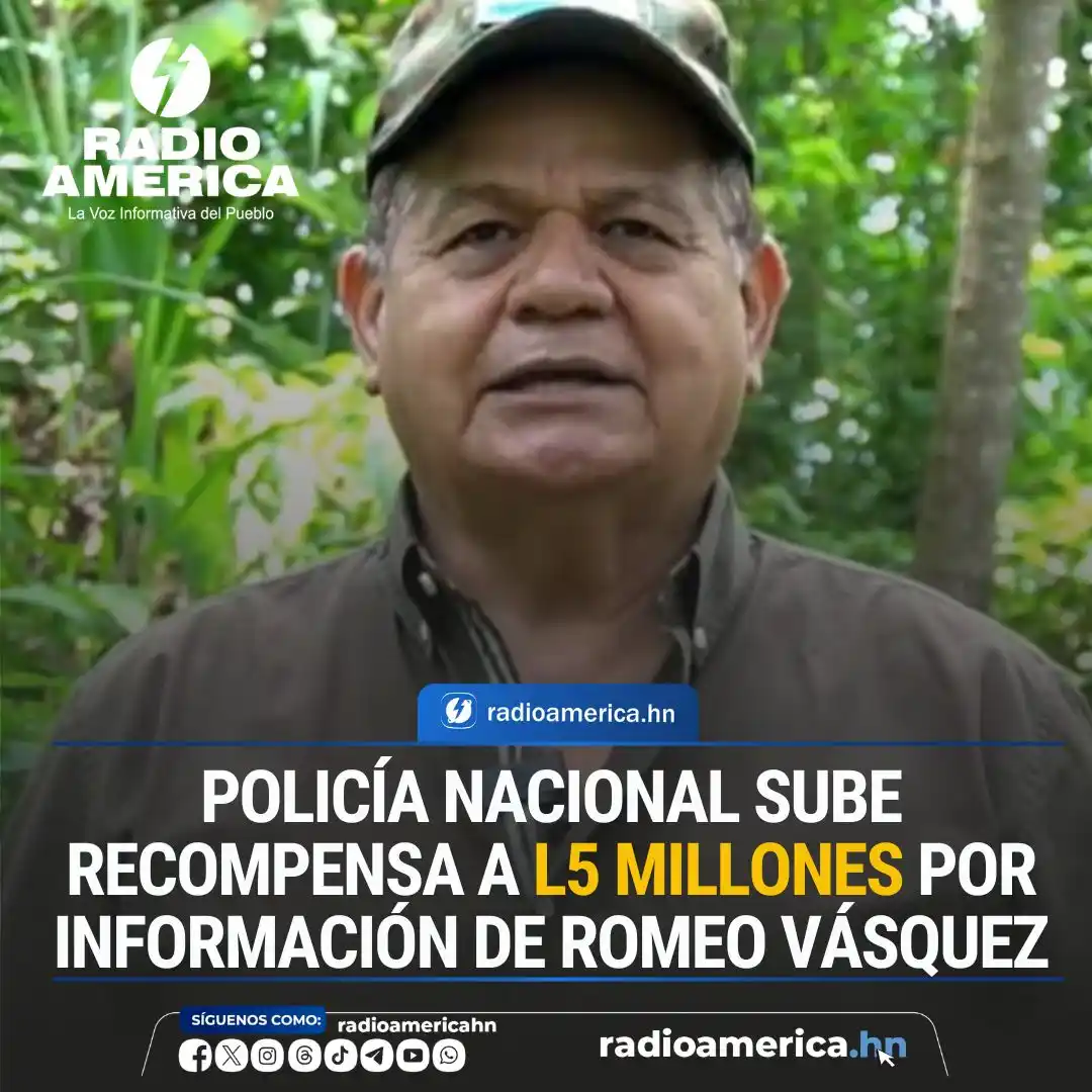 Image from Radio América Honduras: ATENCIÓN | Un millón y medio de lempiras aumentó la recompensa por inf...