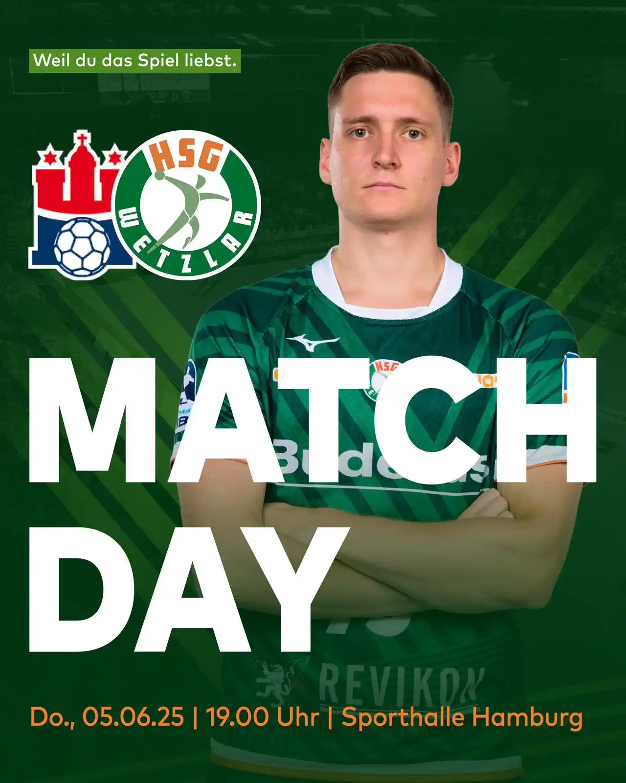 Image from HSG Wetzlar: Auswärtsspiel 💚🤍 Handball Sport Verein Hamburg 🆚 HSG Wetzlar 🗒 D...