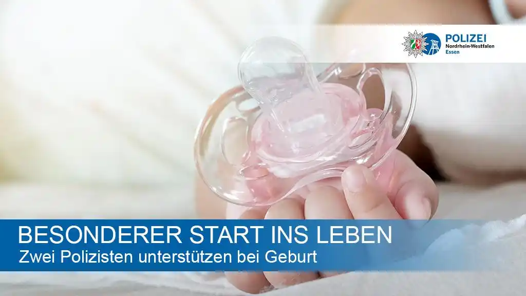 Image from Polizei NRW Essen: *Besonderer Start ins Leben - Zwei Polizisten unterstützen bei Geburt*...