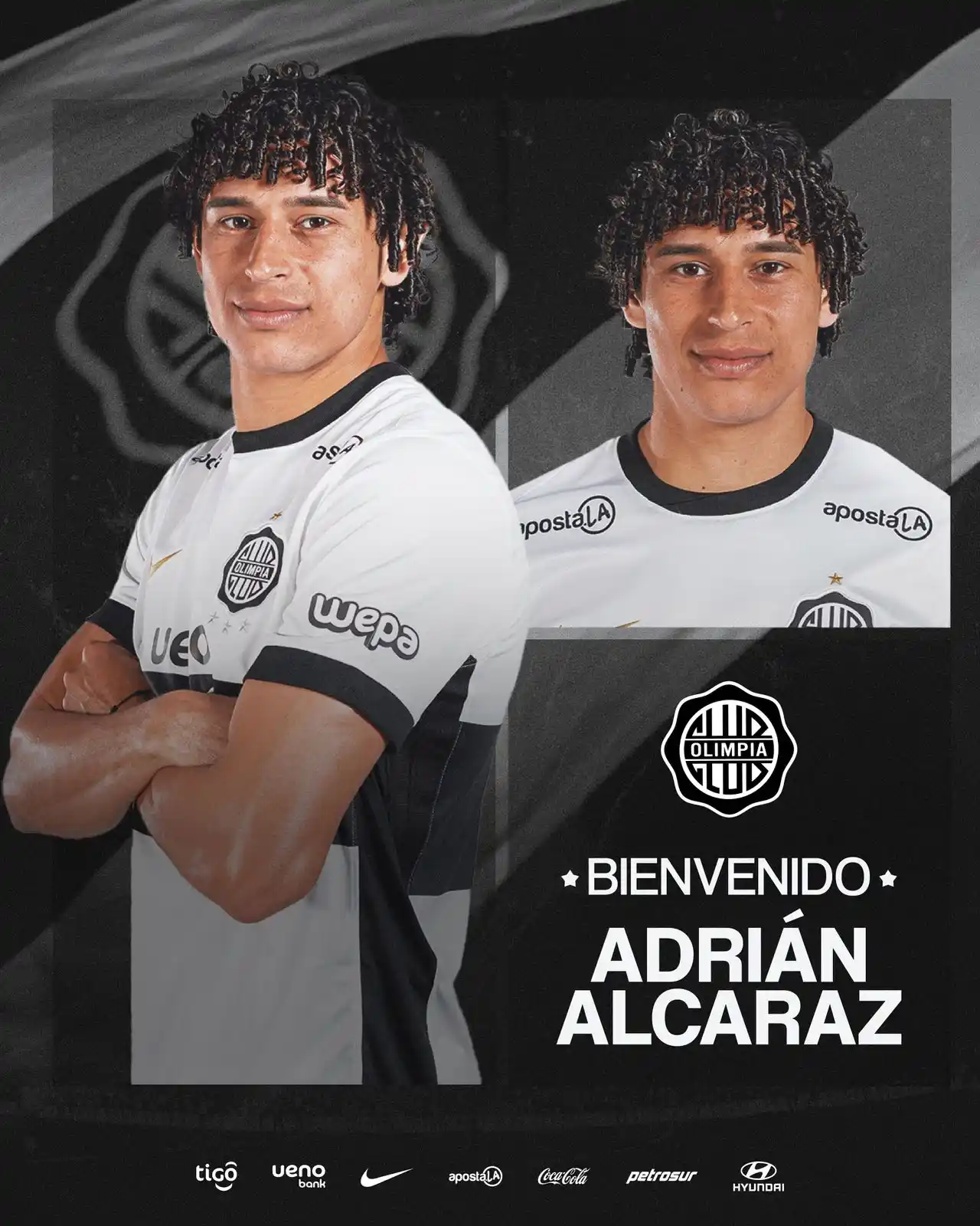 Image from Club Olimpia: 🔥 BIENVENIDO, ADRIÁN ALCARAZ. El atacante de 25 años de edad firmó c...