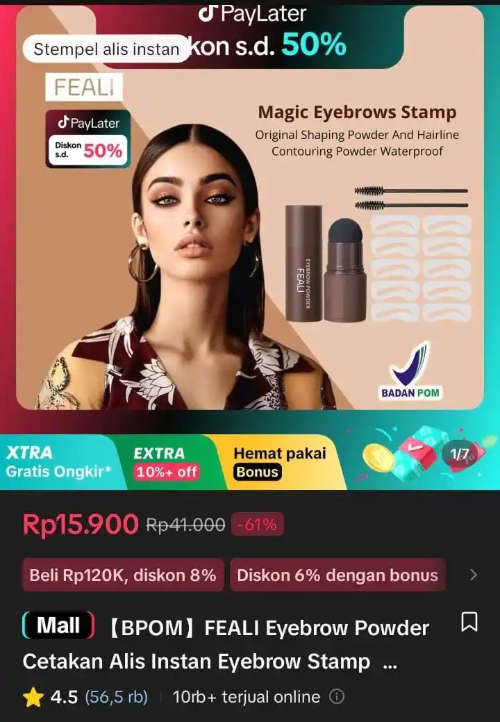 Image from Racun Shopee X Tiktok ( tiktokshop-tokopedia )⭐️: 【BPOM】FEALI Eyebrow Powder Cetakan Alis Instan Eyebrow Stamp Alis Stem...