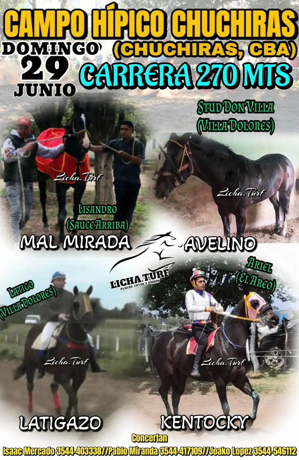 Image from LICHA.TURF: Campo Hípico Chuchiras (Chuchiras, Cba) Domingo 29 de Junio 2025 INVIT...