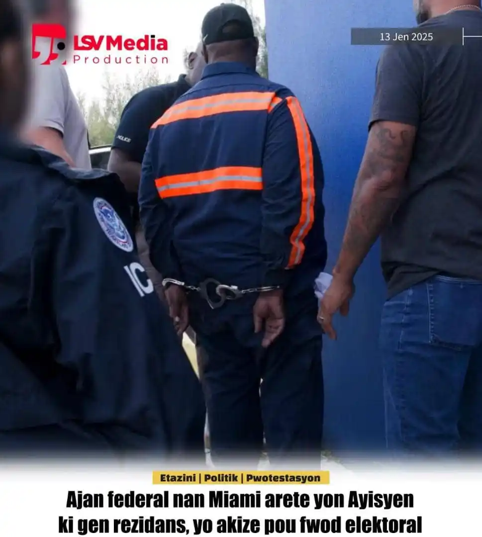 Image from Infos Partage: Daprè sa ICE rapòte, sitwayen Ayisyen sa jwenn arestasyon l, maten van...