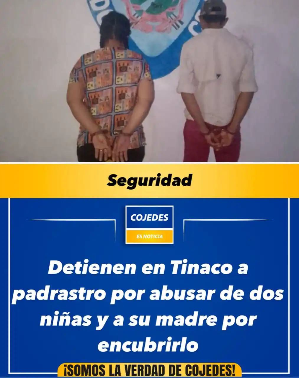 Image from Cojedes Es Noticia: *Detienen en Tinaco a padrastro por abusar de dos niñas y a su madre p...