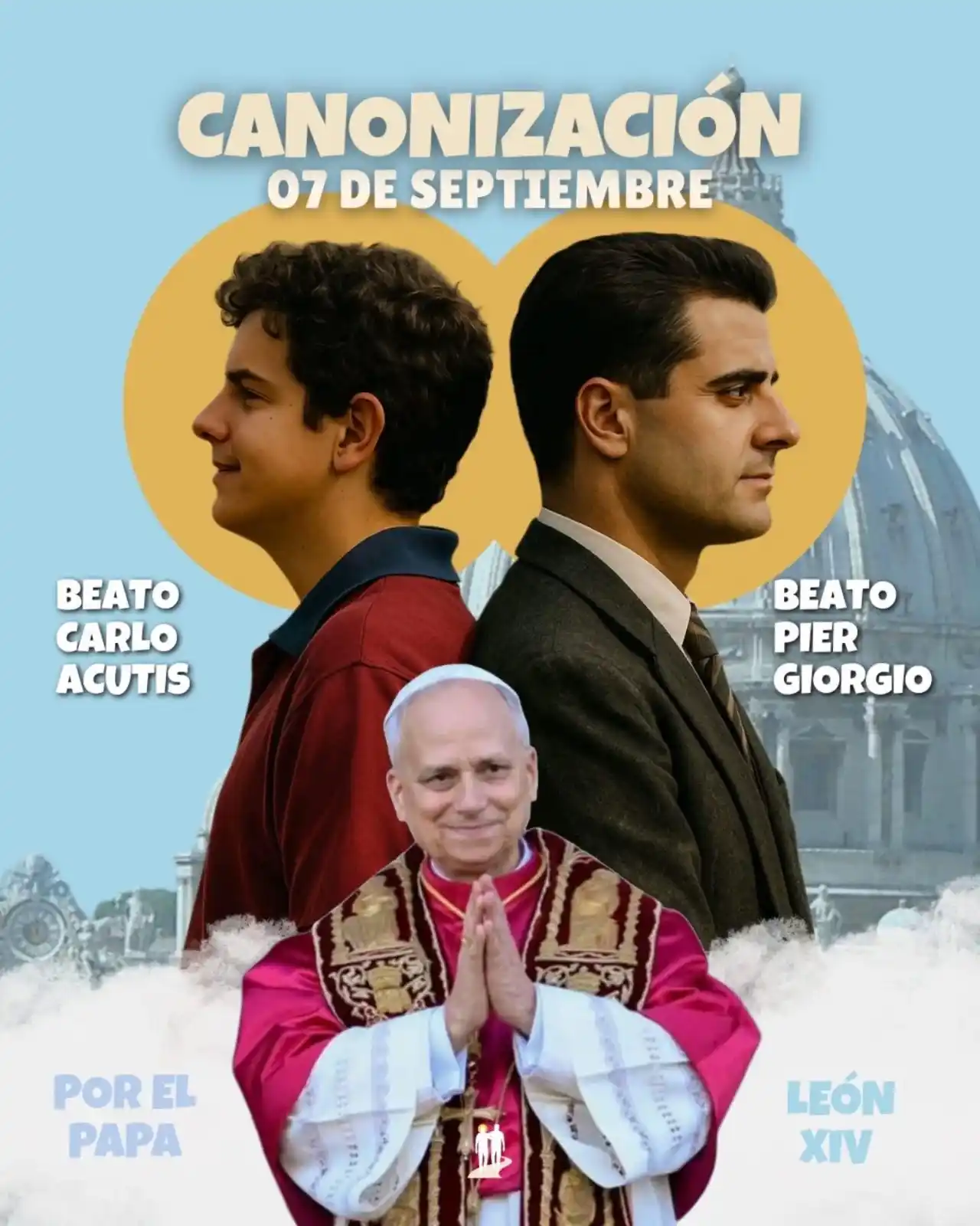 Image from Perú Católico: 😇🥳 *¡DOS NUEVOS SANTOS PARA NUESTRA IGLESIA!* El Papa León XIV, anun...