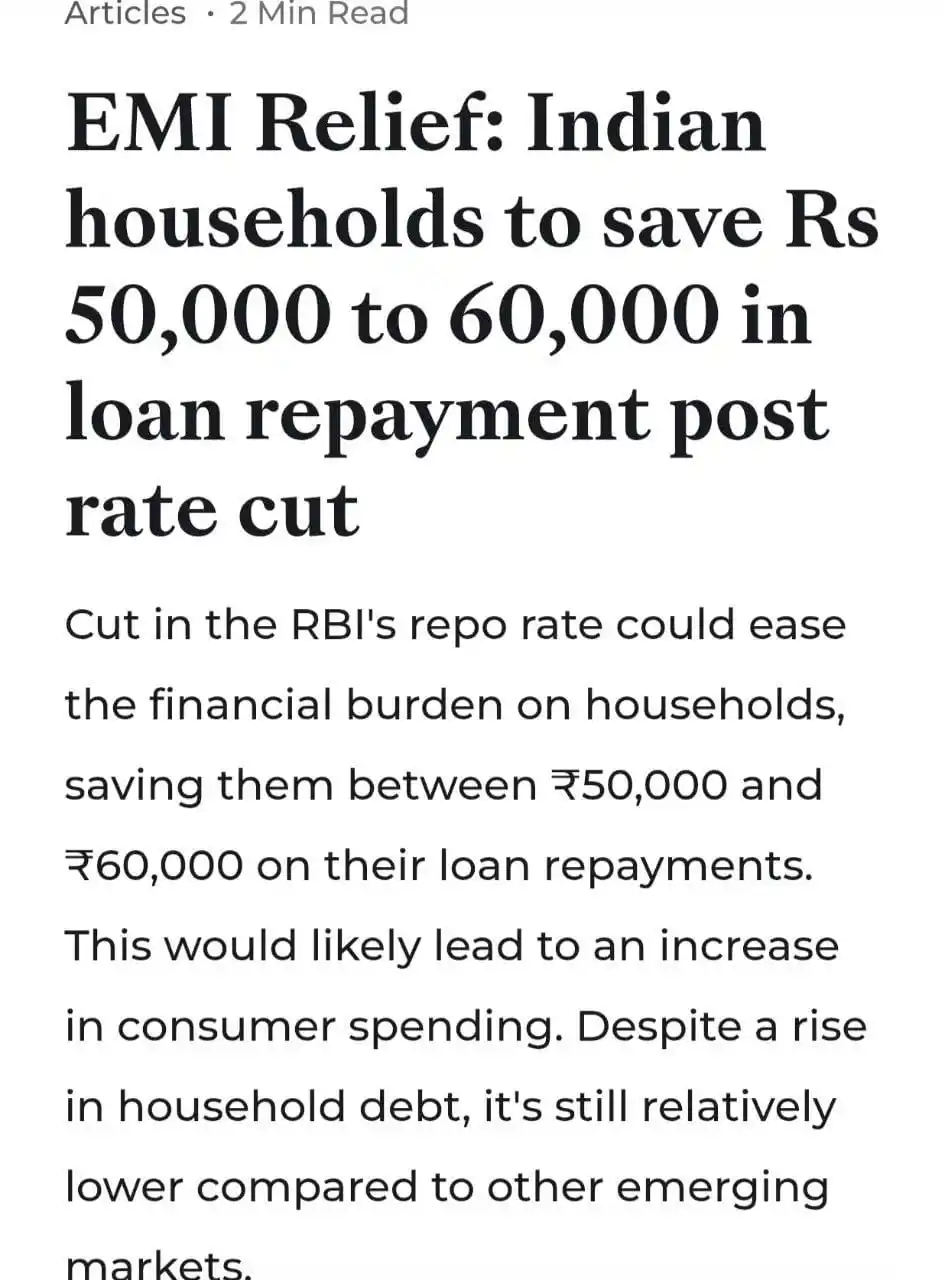 Image from MARKET ARCHIVE: *Earlier this week:* RBI cuts repo rates by 50 bps to 5.5%, cuts CRR ...