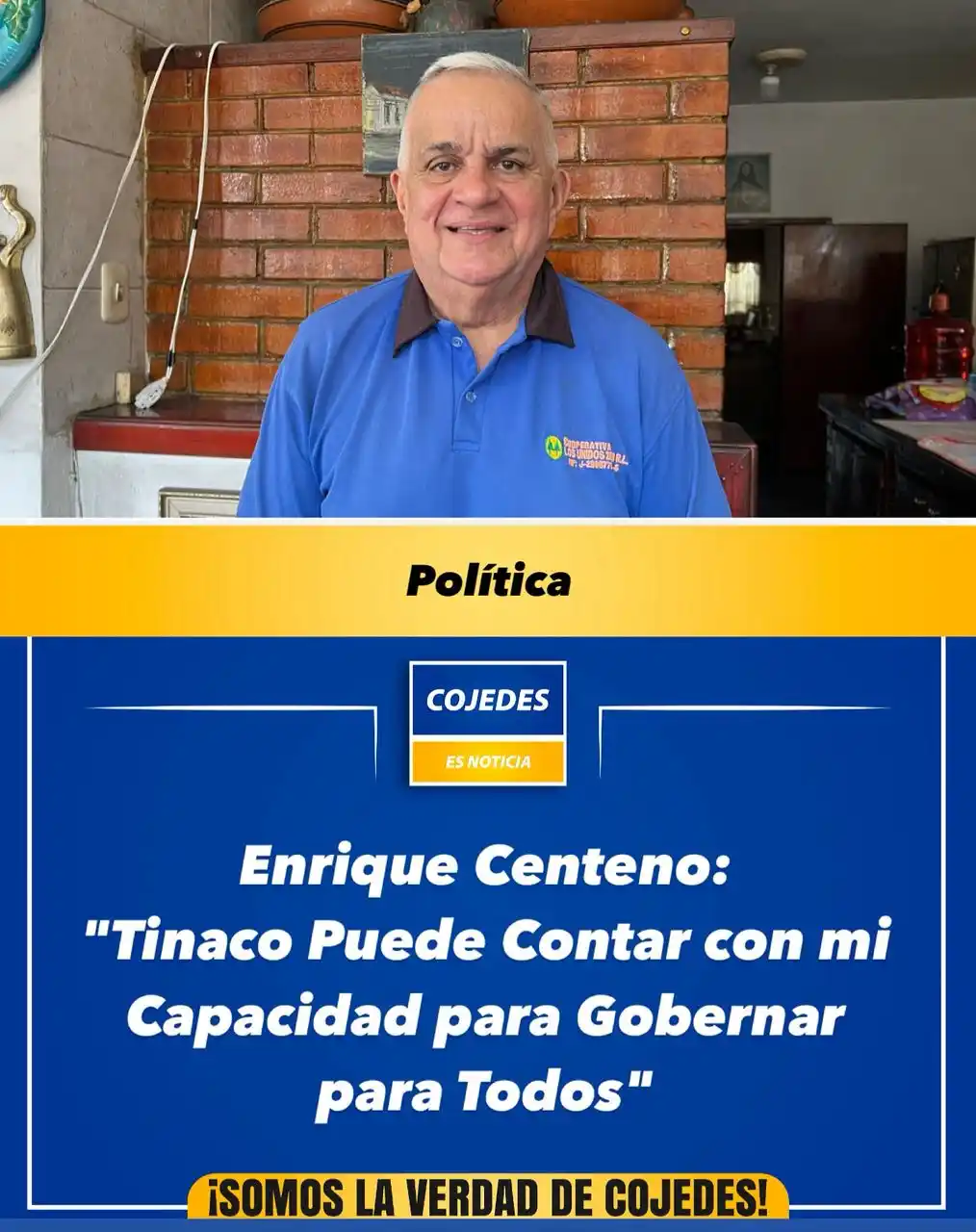 Image from Cojedes Es Noticia: *Enrique Centeno Ofrece su Experiencia para el Gobierno de Tinaco: "Ti...