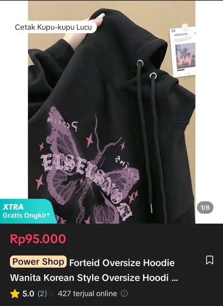 Image from Racun Shopee X Tiktok ( tiktokshop-tokopedia )⭐️: Forteid Oversize Hoodie Wanita Korean Style Oversize Hoodie Sweater (c...