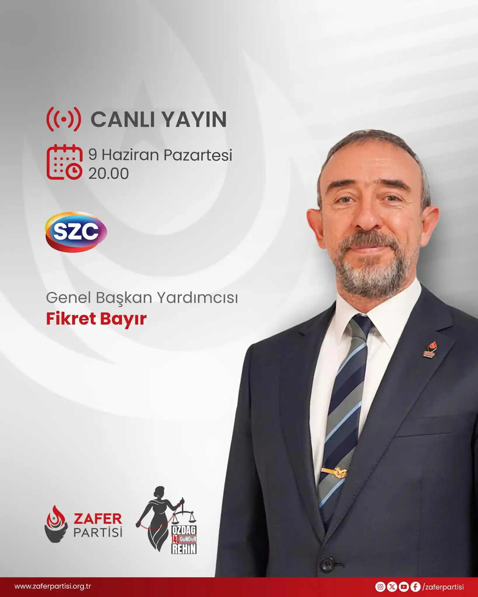 Image from Zafer Partisi: Genel Başkan Yardımcımız Dr. Fikret Bayır bugün (9 Haziran Pazartesi) ...