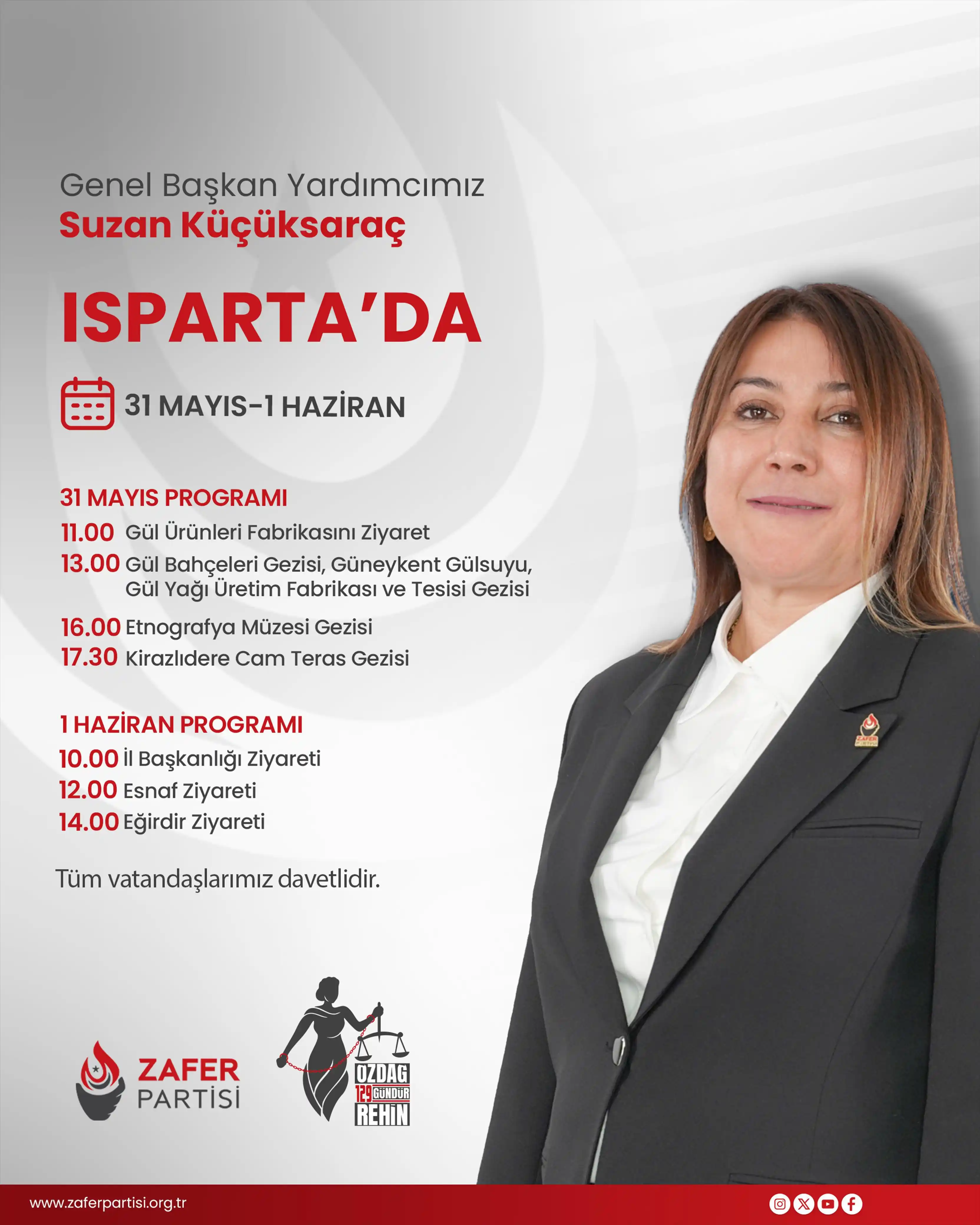 Image from Zafer Partisi: Genel Başkan Yardımcımız Suzan Küçüksaraç, 31 Mayıs ve 1 Haziran’da Is...
