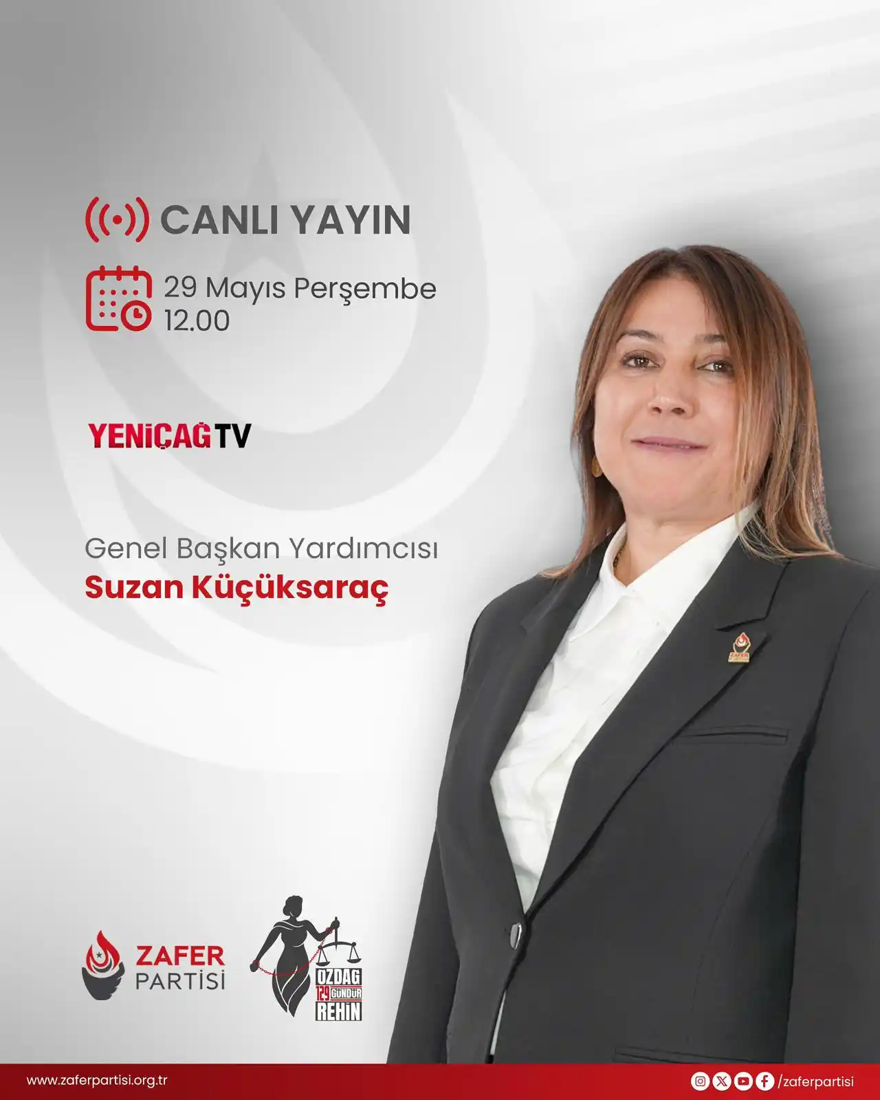 Image from Zafer Partisi: Genel Başkan Yardımcımız Suzan Küçüksaraç, bugün (29 Mayıs Perşembe) s...