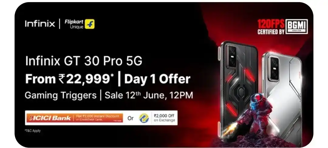 Image from FLIPSHOPE - Deals and Offers: 🔥 Infinix GT 30 Pro 5G Launch Offer! 🎮 Designed for Gamers | 120FPS ...