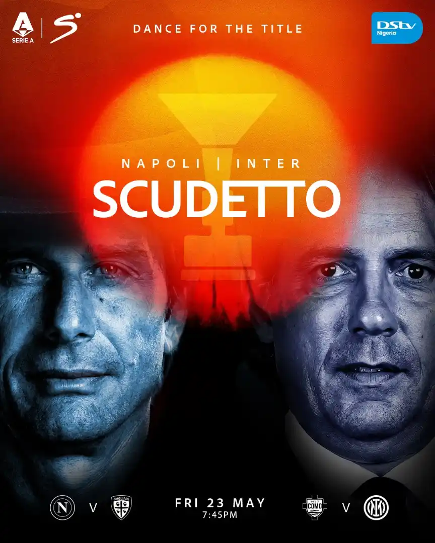 Image from Catchup Central | DStv Nigeria: It's a "Dance for the Title" on DStv! 🕺💃 Napoli or Inter - who lifts...