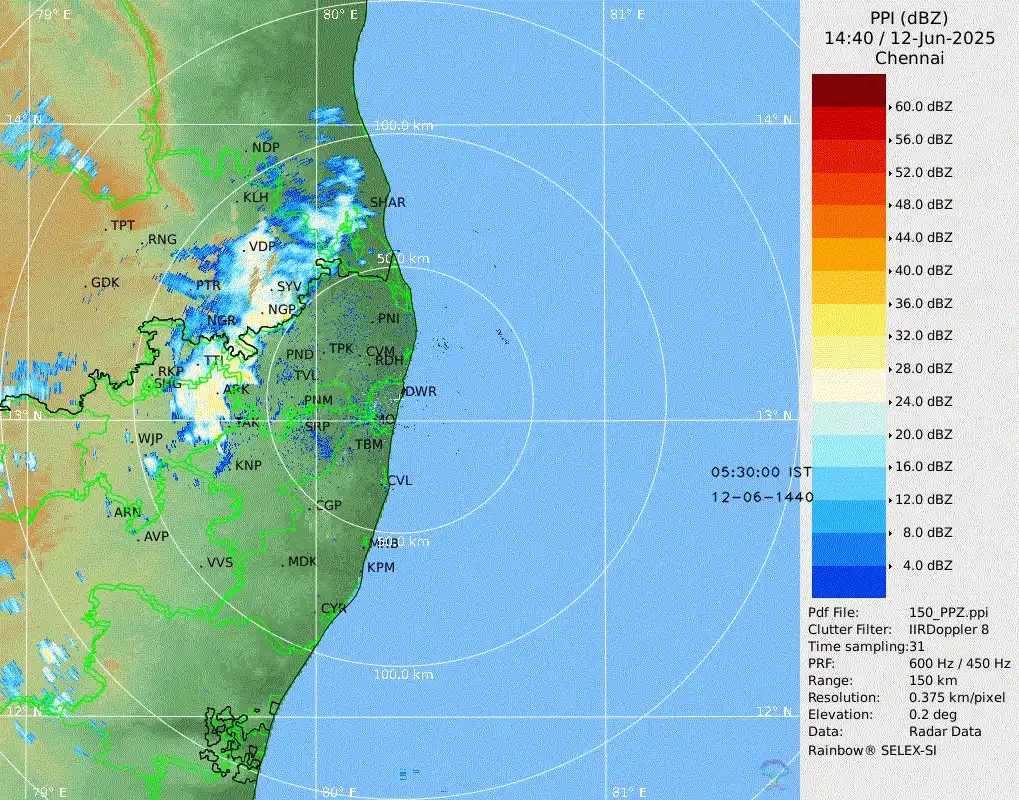Image from Weather Updates On Tamil Nadu & Chennai by ChennaiRains (COMK): Last update for the day. This may or may not happen. Intense <a class=...