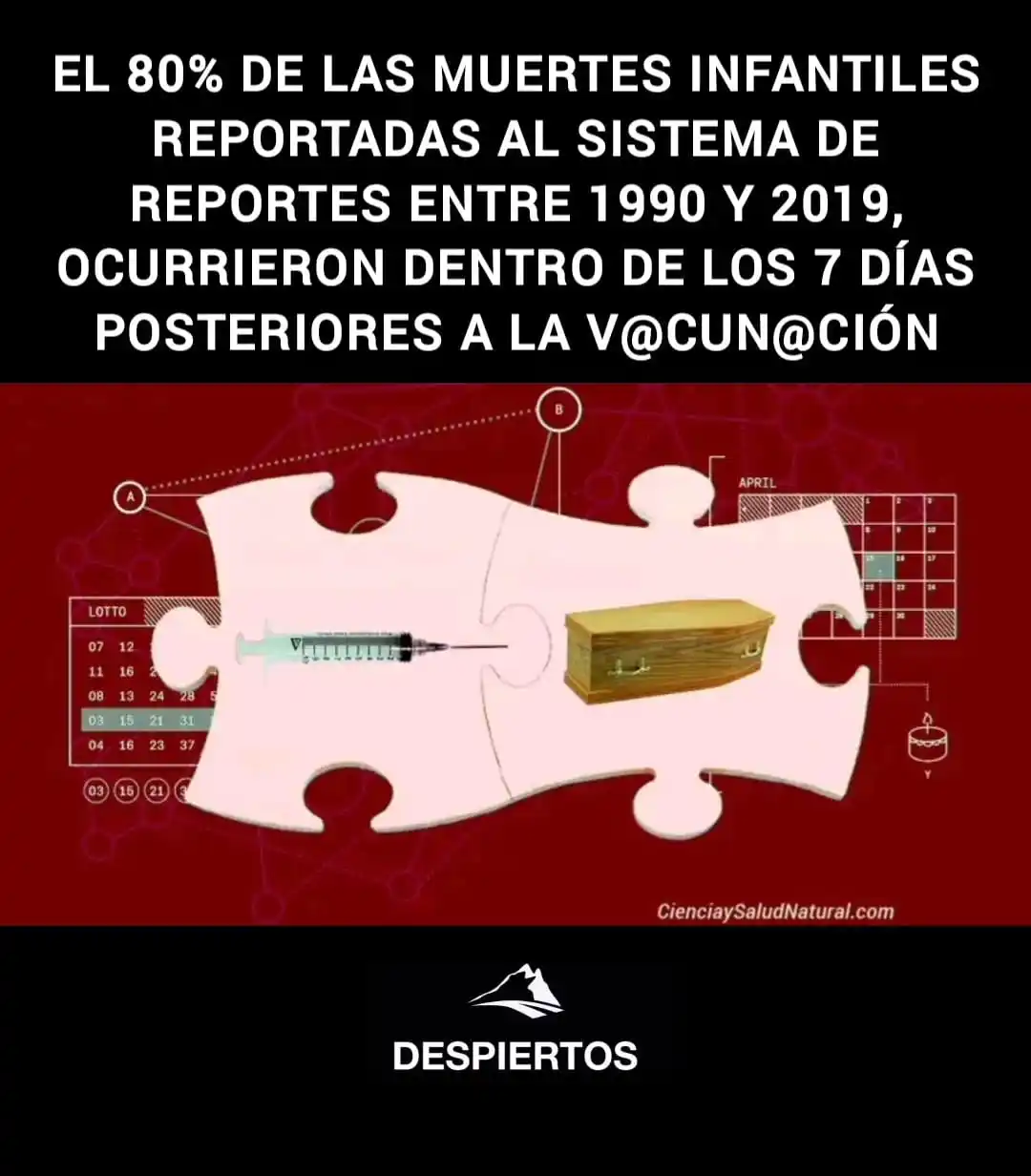 Image from 💥DESPIERTOS💥: *💥💉☠️⚰️Los bebés que mu€r€n enseguida después de ser v@cun@dos, no e...