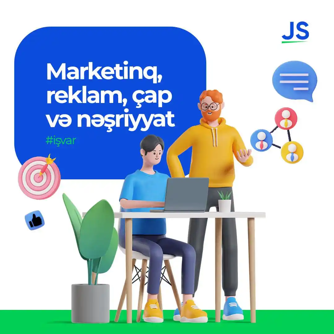 Image from JobSearch.az: ✍🏻 *Marketinq, reklam, çap və nəşriyyat vakansiyaları* Marketinq üzr...