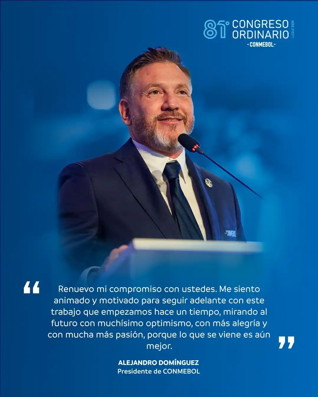 Image from Havoline Deportivo: 🆕 OFICIAL: Alejandro Domínguez continuará al frente de la Confederaci...