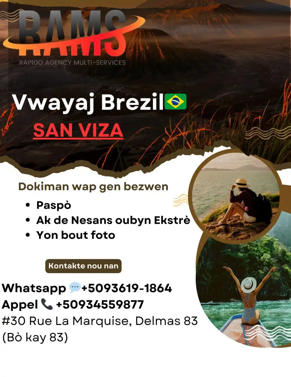 Image from Infos Partage: Ou menm ki bezwen ale Brezil, Rapido Agency Multi-Services (RAMS) ap a...