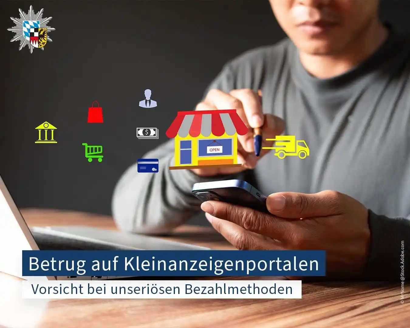 Image from Polizei Mittelfranken : +++Achtung *Betrüger*+++ Zur Zeit treiben wieder vermehrt Betrüger ih...